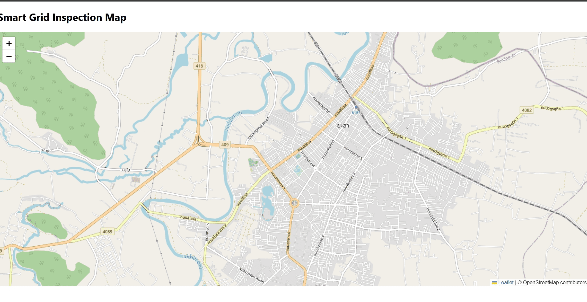 ภาพตัวอย่าง Smart Grid AI Inspection Dashboard